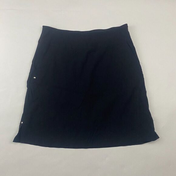 Bette & Court Black Solid Skort Skirt W/ Shorts Pockets Nylon Stretch Size 4 - Picture 3 of 8